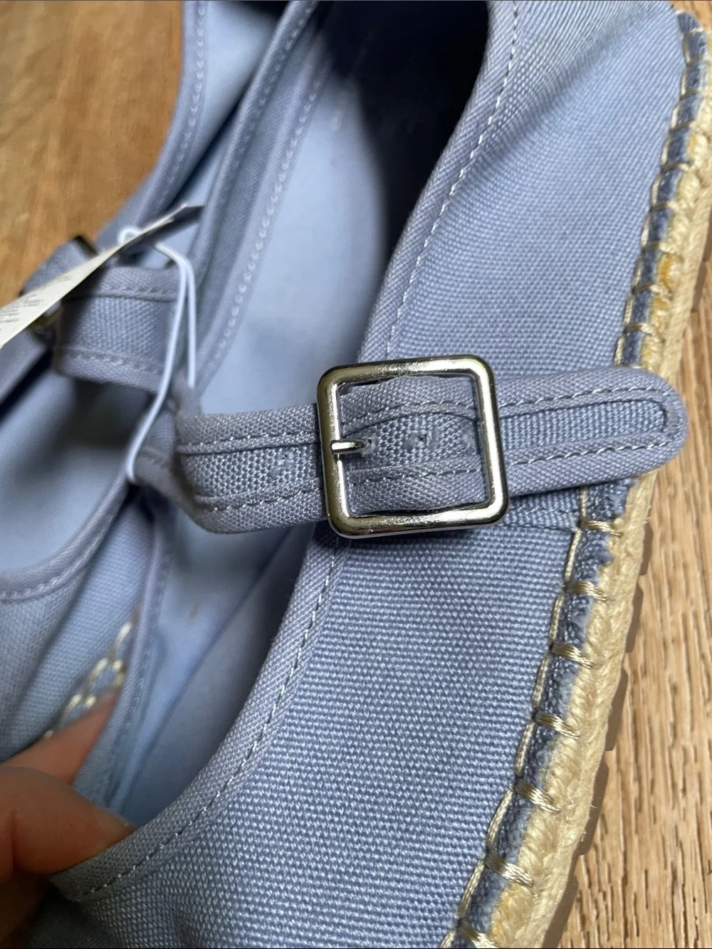 Old Navy Light Blue Canvas Mary Jane Espadrilles